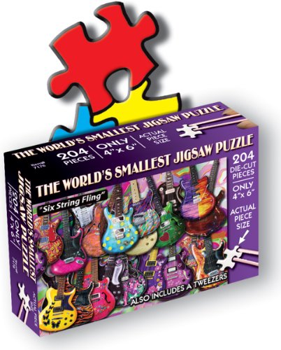 TDC Games 204-Piece Jigsaw Puzzle, 4 by 6-Inch, Six String Fling