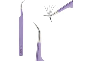 Eyesy Lash Ultimate Volume Lash Tweezer | Professional Volume False Lash Application Tool | Multi Shapes & Purposes Tweezers | Non-Slip Grip Tweezers TWE_UVO_PUR (Purple)