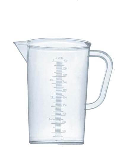 Lot De 6 Bechers à Bec Gradués 300ml En Plastique PP – Transparents, Avec Poignée, Neufs