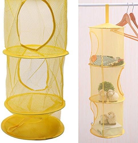 3 Shelf Hanging Storage Net Bedroom Door Wall Closet Organizer Bag Space Saving Wardrobe Organizers