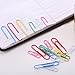 Dxg 450 Pieces Colored Paper Clips, 28mm, 50mm, Assorted Colors