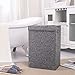 HOSROOME Laundry Hamper with Foldable Lid, Modern Rectangular Grey 16