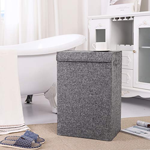 Hosroome Laundry Hampers with Lids Laundry Baskets with Handles Waterproof and Mildewproof Foldable Hamper Easily Transport Laundry