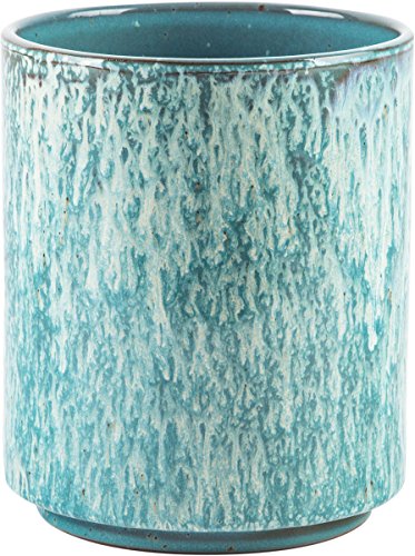 Ceramic Utensil Crock Utensil Holder, (Blue)