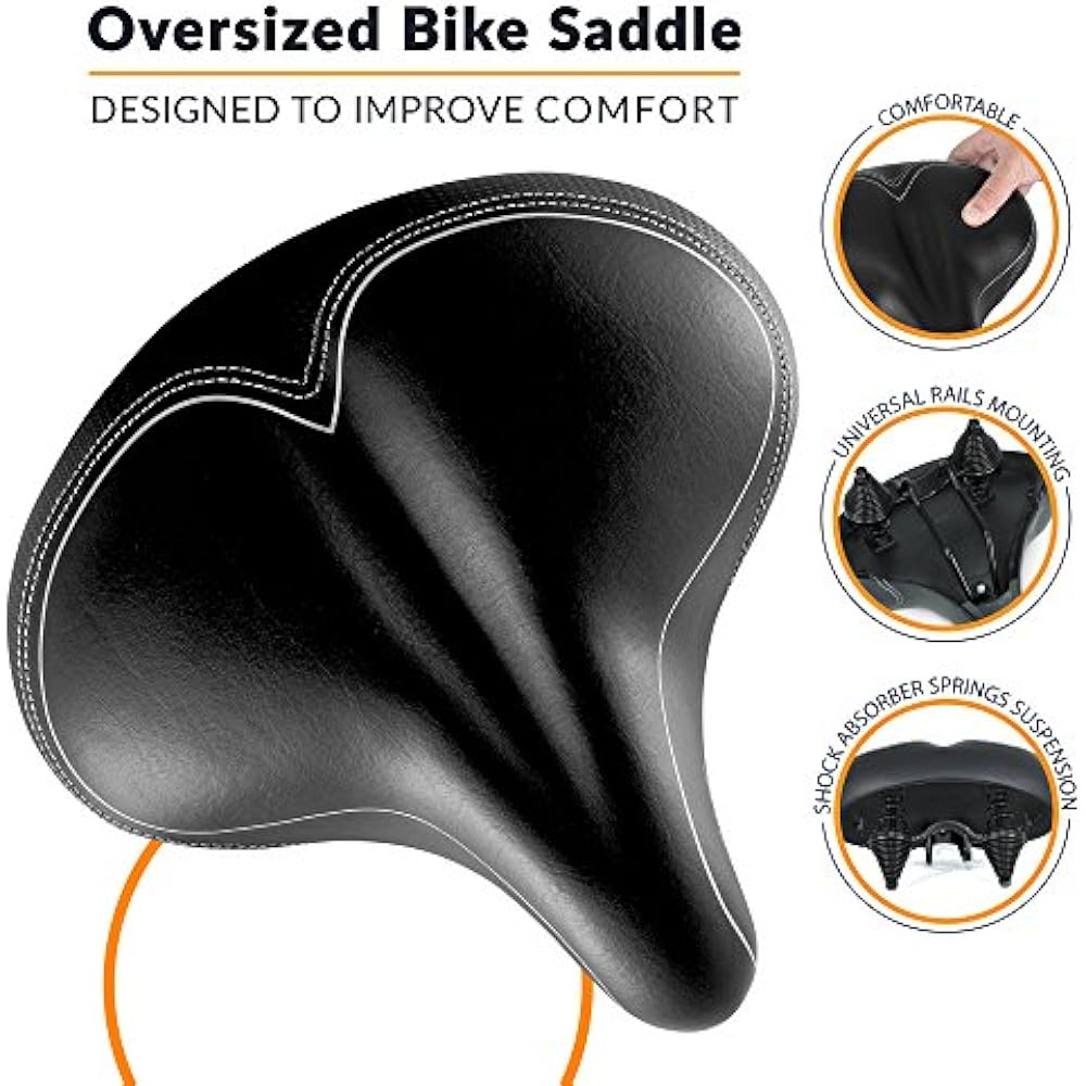 Oversized Saddles Comfort Bike Seat Most Comfortable Replacement