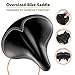 Bikeroo Oversized Comfort Bike Seat Most Comfortable Replacement Bicycle Saddle - Universal Fit for Exercise Bike and Outdoor Bikes - Wide Soft Padded Bike Saddle for Women and Men