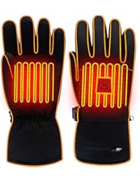 Electric Battery Heated Gloves for Women Men,Touchscreen Texting Water-resistant Thermal Heat Gloves,Electric Battery Heated Ski Bike Motorcycle Warm Gloves Hand Warmers,Winter Thermo Gloves (L)