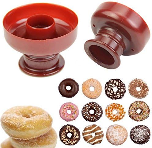 NAOAO Doughnut Donut Mold Mould Maker Cutter Fondant Cake Bread Desserts Bakery Mould Tool Home DIY, 2PCS