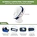 Snoring Solution Stop Snoring Chin Strap, Anti Snoring Chin Strap Snore Reduction Adjustable Snore Relief Chin Strap Mouth Breathers Sleep Aid Devices Stop Snoring Devices For Men (Black and blue)
