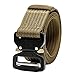 Tactical Belt,1.5 Inch Men's Web Army Military Quick Release Buckle Heavy Duty Belt-Tan 49 inch(Gift Package)