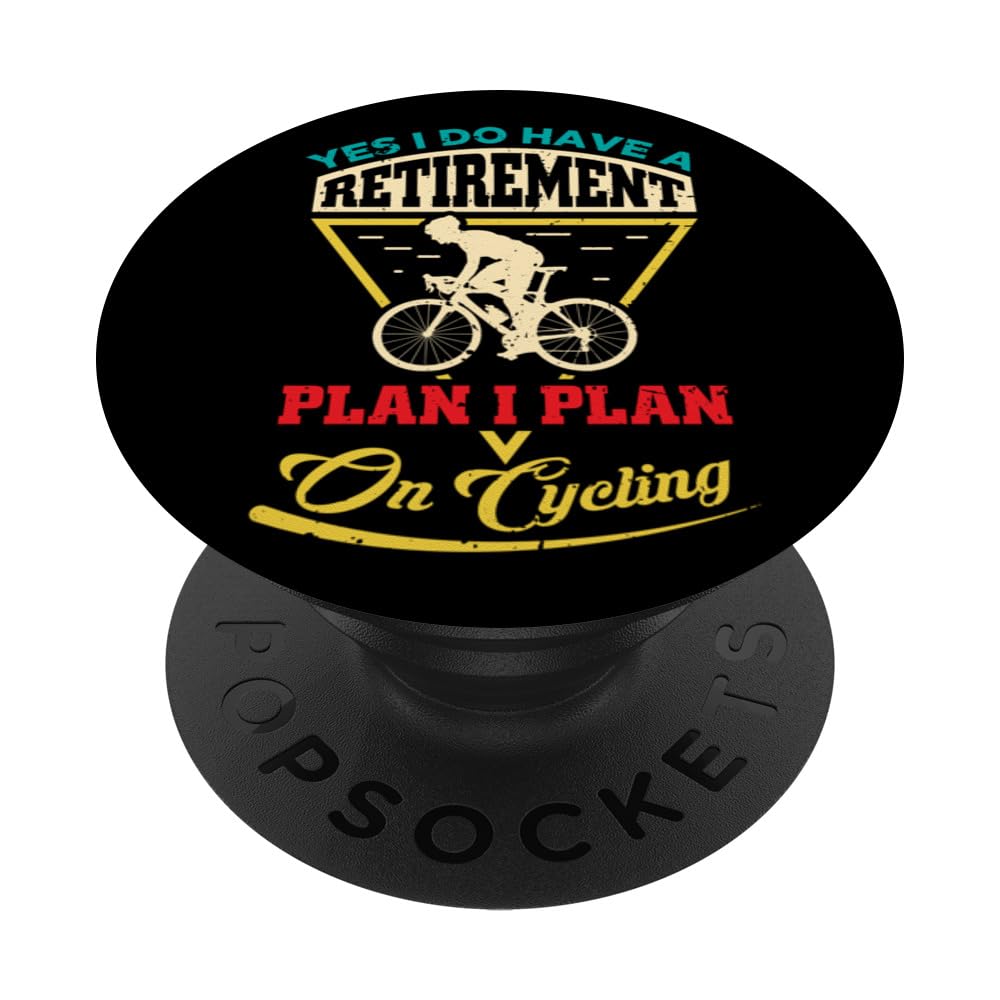 Yes I Do Have a Retirement Plan - Bicycle Cycling PopSockets Adhesive PopGrip