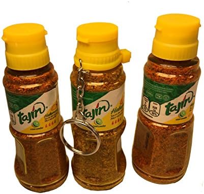 Tajin Habanero Flavor (Pack of 3) including one Key Chain Version Hot Mexican Seasoning