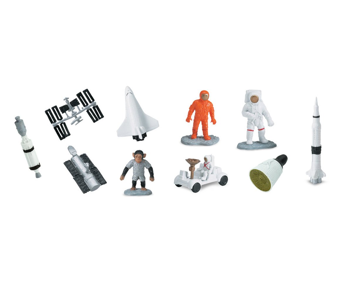 Miniblings 9X Space Set Spaceman Moon Universe Shuttle Figures Toy Figurines