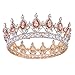 Stuff Crystal Crown Tiaras Prom Party Wedding Bridesmaid Hair Piece with Bobby Pins (Champagne)