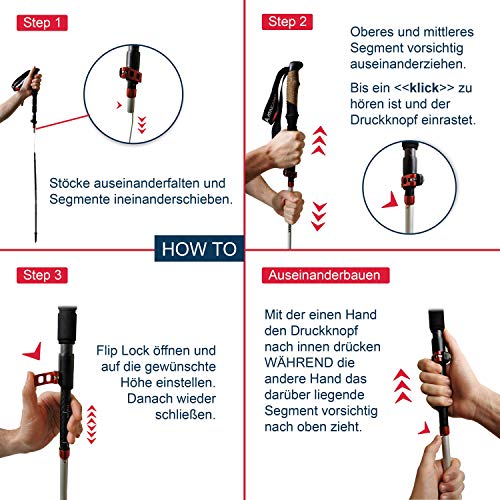ATACAMA Wandelstokken telescopisch - Nordic Walking stokken dames en heren - Nordic Walking stokken verstelbare rubberen… - Image 8