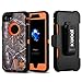 iPhone 7 Case, [Shockproof] [Drop Protection] [Heavy Duty] Tough Rugged Hybrid Hard Shell Cover Case with Belt-Clip for Apple iPhone 7 [4.7 inch] (i7-Orange-Case)