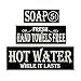 OHIO WHOLESALE, INC. Hot Water, Hand Towels, Soap Lot of 3 Small Wood Block Signs Rustic Bath Country Vintage Look