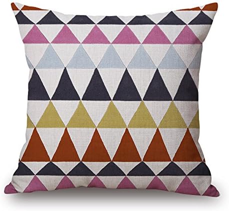 PILLO Christmas Pillow Cases Of Geometric For Dinning Room Christmas Teens Girls Kids Girls Gf 18 X 18 Inches / 45 By 45 Cm(both Sides)