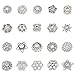 Incredible art 100-Piece Bali Style Jewelry Making Metal Bead Caps Deluxe New Mix, Silver