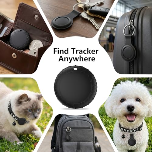 Cat GPS Tracker with Collar, Dog Tracker No Monthly Fee Compatible with iOS and Android, Real-Time Tracking Dog Cat GPS Pet Tracker, Dog Collar Holder with Tracking Device, IPX6 Waterproof - Black