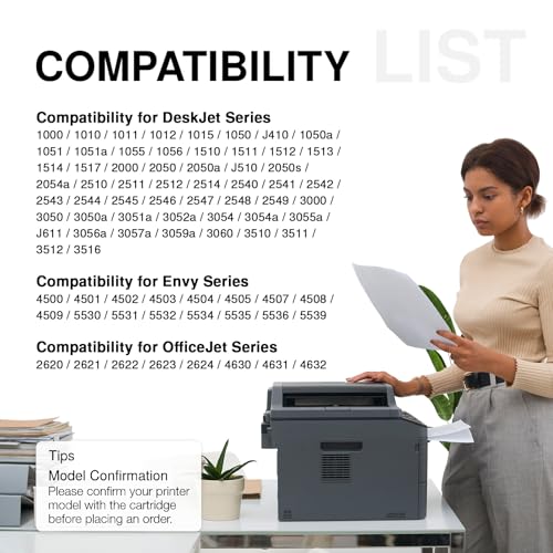 301 Compatible Cartridges for HP 301 – Multipack Black and Colour, HP 301 Compatible Cartridge for DeskJet 3050 1050 1510 2544 2549, Envy 4500 4504 5530, OfficeJet 2620 4630 4632 4634 Printers