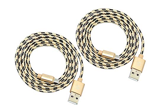 Storite 2 Pack Nylon Braided 1 Meter Long USB 2.0 Micro Fast Charging Data Transfer Cable 2.4A for Smartphones