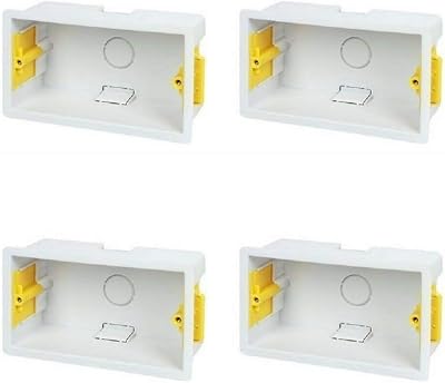 Generc Appleby SB631 Dry Lining Fast Fix Double 2 Gang Boxes 47mm Deep Pack 4