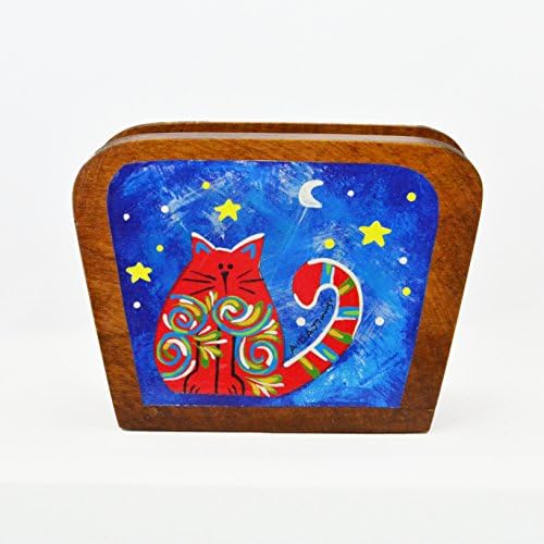 Costa Rican red cat print: napkin holder