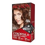 Revlon ColorSilk Beautiful Color, Medium Golden Chestnut Brown (Pack of 3)