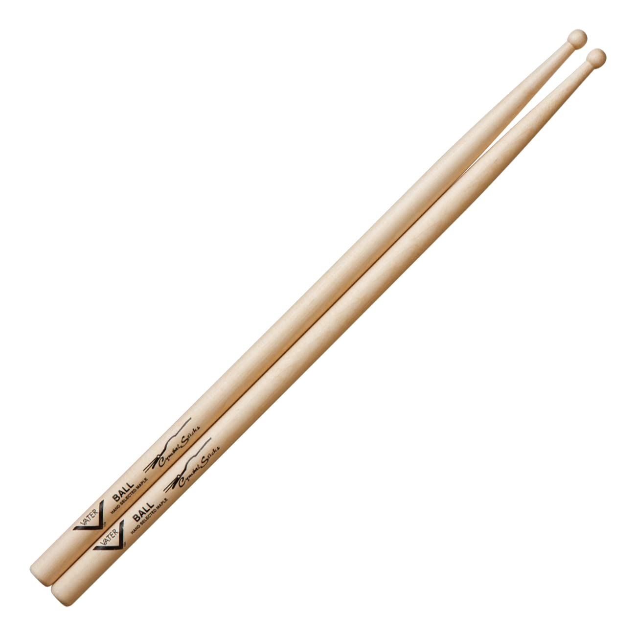 Vater Drumsticks VMCBW - Cymbal Drumstick - Sugar Maple - Ball Wood Tip