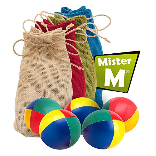 Mister M ✓ 5 Juggling Balls ✓ Plus an Online Video ✓ in a Burlap Bag ✓ “The Ultimate Juggling Set