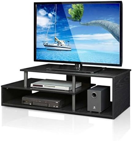 Simple Stylish Sturdy Design Low-Rise Black TV Stand
