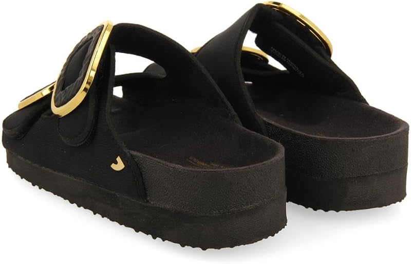 Sandálias Bio Style Pretas com Ornamento de Joias para Mulheres BUDAORS
