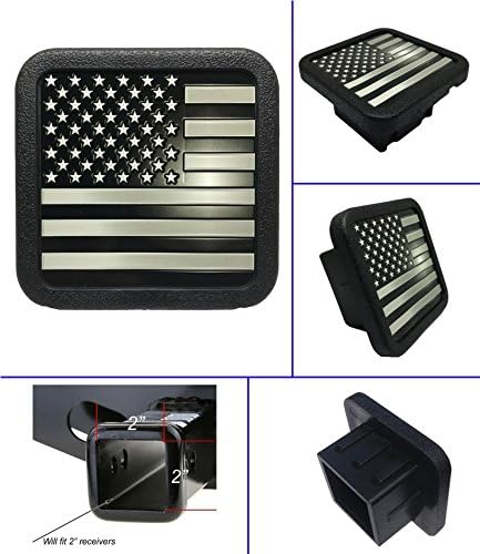 USA US American Flag Trailer Hitch Cover tube Plug Insert (Fits 2" Receivers)