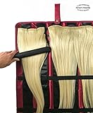 Portable Hair Extension Holder with Flexible Hanger - the All-in-One Storage and Carrying Case for Organizing and Styling Your Clip-In, Tape-In, Human & Synthetic Hair - Great for Travel!