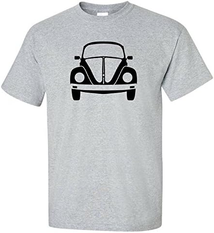 Vdubster Graphic Tees - Classic VW Beetle Front T-Shirt - Custom Volkswagen Artwork Printed Shirt (XXXX-Large)