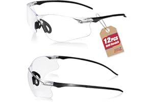 Safety Glasses ANSI Z87.1 Certified Anti-Scratch Polycarbonate Lens UV Protection Lightweight Sofety Nose Pad Unisex