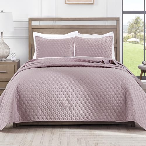 Exclusivo Mezcla Reversible Lilac Ash Quilt Set