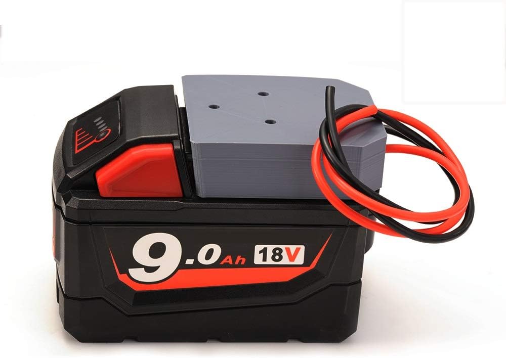 Battery Adapter for Milwaukee M18 Battery 18V Dock Power Mount Connector 14 Gauge Robotics(DIY): Home Audio & Theater