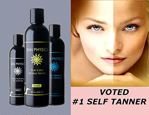 Tan Physics Pre-Tan Exfoliator, True Color Sunless Tanner, & Ultra-Hydrating Tan Extender Bundle
