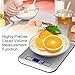 FIXBODY Digital Kitchen Scale Multifunction Food Scale, Stainless Steel, Silver, 5000g/1g (Batteries Included)