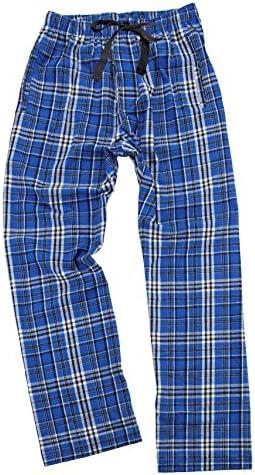 Hometown Clothing Boxercraft Youth Flannel Pant and Garment Guide, (Royal/Black-S)