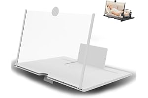 Screen Magnifier for Smartphone, 3D HD Mobile Phone Screen Amplifier, with Foldable Stand, Anti-Blue Ray Eye Protection, Suit