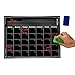 MFLABEL Black Weekly Chalkboard Dry Erase Magnet Fridge Calendar Magnetic Calendar for Refrigerator Write and Wipe Message Board - 16