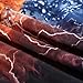 SDIII 4PCS Fiery Basketball Sheets Set Full, Soft Microfiber Sports Sheets Full, Basketball Bedding Sheet Set for Boys Girls Kids and Teens