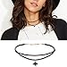 Black Choker Necklace Set,Hidreams Velvet Choker Necklaces Stretch Lace Gothic Tattoo for Women and Girls,16 PCS