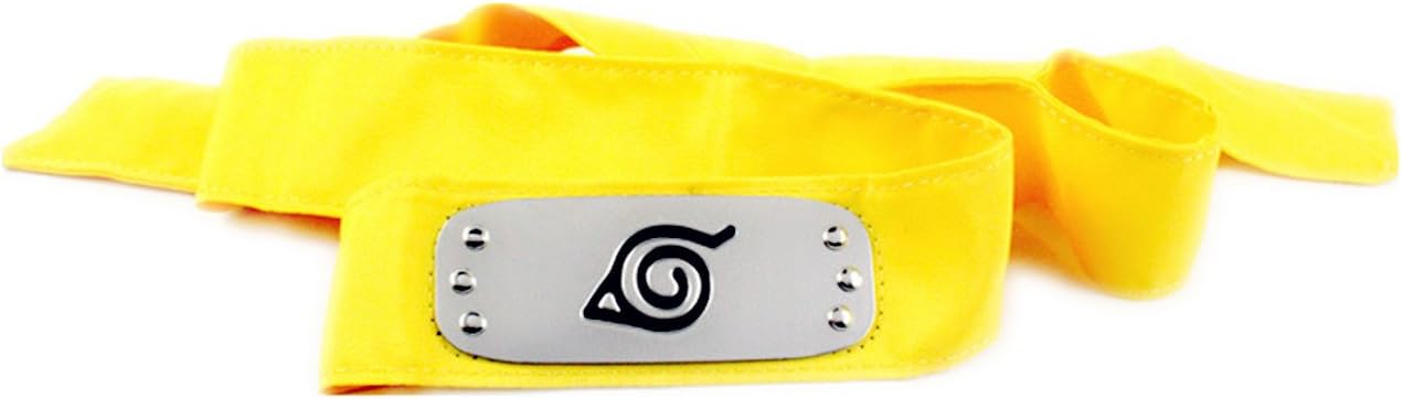 Generic Ninja Headband Konoha Village Ninja Shinobi Naruto Cosplay Headband / Forehead Protector,Sennin Moodo,Immortal mode (Yellow 140cm)