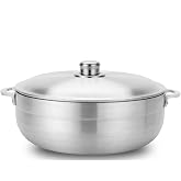 Alpine Cuisine 13-Quart Nonstick Aluminum Caldero Pot | Heavy-Duty Dutch Oven for Large Family Meals, Stews &amp; Rice