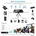 OCYCLONE Portable Mobile Mini Movie Projector, Smart Wireless Home Theater Small Pico Pocket Video Projector 1080P HD Support Wifi /Bluetooth /HDMI /USB /TF Card /VGA Laptop iPhone Andriod Smartphone