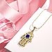 XUPING Halloween Hamsa Hand Evil Eye Necklaces 18k Gold Color Chain Children's Womens M3-32797US